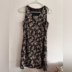 Banana Republic Chic Black Floral Mini Dress